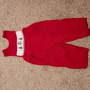 Smocked Christmas Romper 4T
